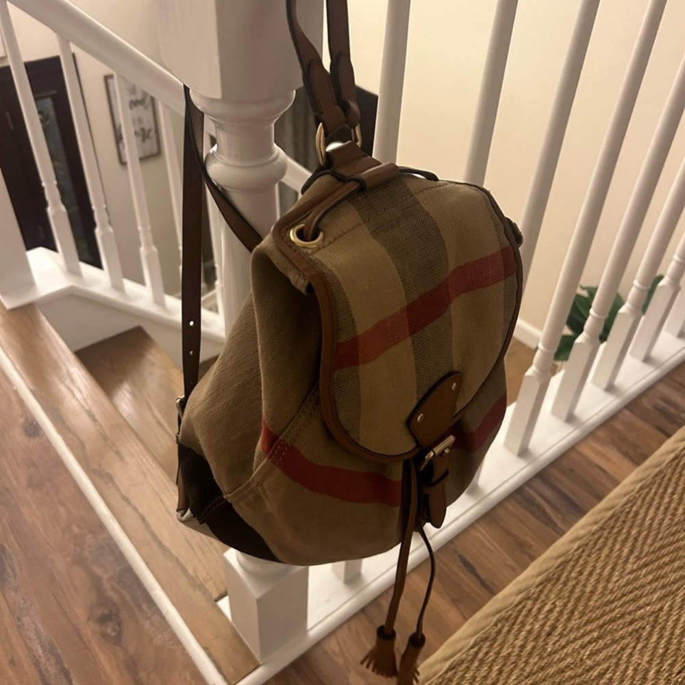 Authentic Burberry Canvas Backpack - image 3